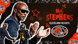 Mac Stephens named the 2024 Cleveland Browns High School Coach of the Year [upl. by Eloise]