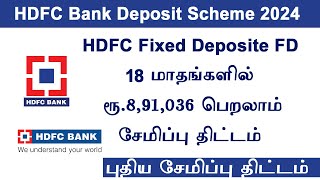 HDFC Bank saving scheme 2024 special fixed deposite FD interest rate 18 months scheme fd [upl. by Aynwat]