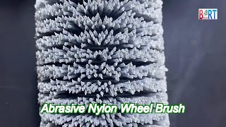 industrial abrasive silk nylon roller brush for metal deoxidizing [upl. by Diogenes]