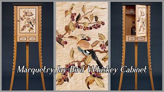 Making Marquetry  Jaybird whiskey cabinet [upl. by Diann78]