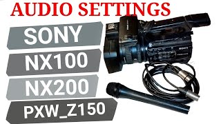 Sony pxw z150 camera audio settings tutorial  Nx100  Nx200  Nx 5r Audio Settings Tutorials [upl. by Ianahs79]