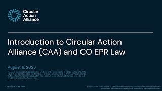 Introduction to Circular Action Alliance and EPR Laws [upl. by Sapphire597]