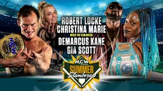 Demarcus Kane Gia Scott vs Robert Locke Christina Marie  Intergender match  MCW Summer Slamboree [upl. by Lehteb343]