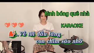 hình bóng quê nhà karaoke  song ca [upl. by Bauer485]