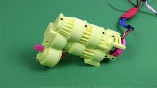 3D Printed Gear Box for A2212 Brushless 1400KV Drone Motor [upl. by Atilamrac]