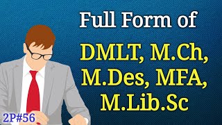 Full Form of DMLT MCH MDES MFA MLIBSC in Education  General Knowledge in Hindi  Mahipal Rajput [upl. by Dnartreb]