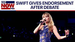 Taylor Swift Endorsement artist announces support for president after first debate ends [upl. by Lifton]