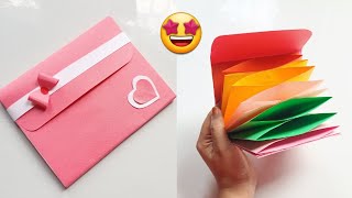 Origami paper bagHow to make easy paper bagDIY paper purseEasy origami purseDIY paper gift bag [upl. by Kitrak]