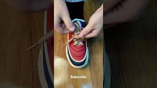 How to tie shoe lace shorts style lace [upl. by Dnalyaw]