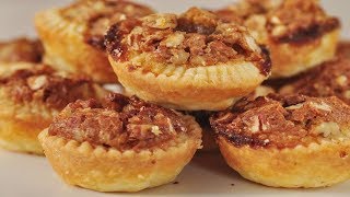 Pecan Tassies Classic Version  Joyofbakingcom [upl. by Llednew457]