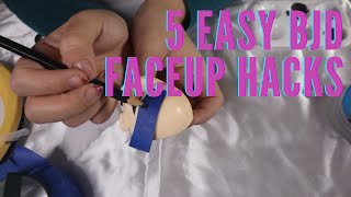 5 Easy BJD Faceup Hacks [upl. by Bullough]