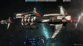 Endless Space 2 Battle Vaulters vs Riftborn Large Spaceship [upl. by Barbra]