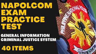 PNP Entrance Exam Reviewer Criminal Justice System NAPOLCOM EXAM Practice Test [upl. by Leisam136]