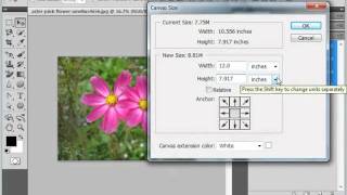 Photoshop CS5 Tutorial Changing the Canvas Size Adobe Training Lesson 141 [upl. by Yetak]