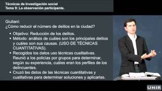 Lecciónobservación participante Técnicas Investigación POLÍTICAS UNIR [upl. by Moynahan773]