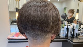 Long Hair buzzed to very short Pixie haircutsHalf shaved undercut short nape bowl Haircut 2024 [upl. by Snahc]