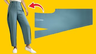 How Easy to Sew High Waisted Pants in 30 Minutes  Loyce DIY Sewing [upl. by Atidnan]