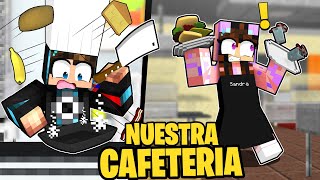 TRABAJAMOS EN UNA CAFETERIA EN MINECRAFT  Yo Cocino y Sandra Camarera  HaroldArtistPlay [upl. by Rorry116]