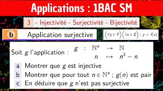 Application surjective surjectivité — Les applications — 1 BAC SM [upl. by Loni327]