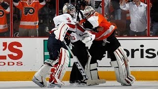 Tempers flare between Flyers Capitals [upl. by Eedolem]