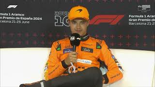 lando norris post qualifying press conference  spanish gp 24 [upl. by Aisatan]