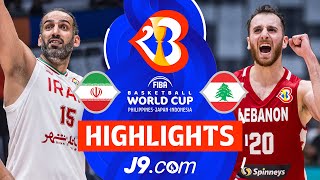 Iran 🇮🇷 vs Lebanon 🇱🇧  J9 Highlights  FIBA Basketball World Cup 2023 [upl. by Menashem]