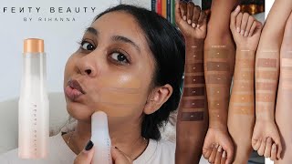 TESTING FENTY BEAUTY EAZE DROP TINT STICK 8hr wear test [upl. by Byrom380]