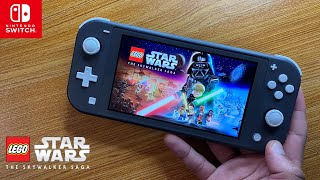 Lego Star Wars The Skywalker Saga Nintendo Switch Lite Gameplay [upl. by Eeclehc]