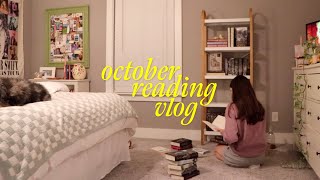 What I Read in October 📖🍁  Vlog Reading Romantasy Bookshelf Refresh amp Clothing Haul [upl. by Brookner351]