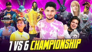 1 VS 6 CHAMPIONSHIP 🏆👿 BTW ALL NG LEGENDS 👽 FT SMOOTH TUFAN TAGARU nonstopgaming free fire live [upl. by Herta659]