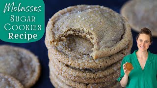 MOLASSES SUGAR COOKIES RECIPE My Grandma’s best chewy molasses cookies recipe [upl. by Wake]