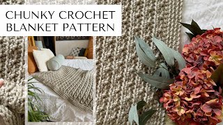 Quick and Easy Chunky Crochet Blanket Pattern [upl. by Joline]