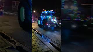 Kerst optocht christmas parade van tractoren in Winsum Groningen 2021 [upl. by Nagear872]