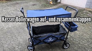 Kesser Bollerwagen zusammenklappen und aufklappen faltbaren Bollerwagen zusammenbauen [upl. by Verlee]