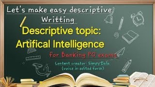 Descriptive Artifical Intelligence SBI amp IBPS PO sbipoexam descriptive ibpspo bankpo achieve [upl. by Heer]