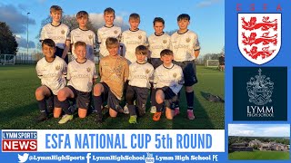 Lymm High Sport  ESFA National Playstation Schools Cup U12 Round 5  only 64 schools left [upl. by Eillat565]