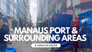 🇧🇷 Manaus Brazil  4K Tour In the harbor of Manaus on a Sunday [upl. by Dominik]