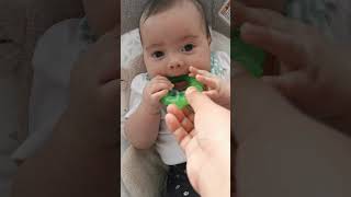 Teething Stage of our baby teething teethingrelief soothes  struggle growing [upl. by Emilee]