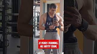 No Shortcuts No Steroids Just 8 Years of Dedication 🔥 naturalbodybuilding bodybuilding gym [upl. by Catlee]