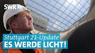 Stuttgart 21 Erstes Lichtauge des Tunnelbahnhofs enthüllt [upl. by Ymar]