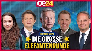 Die oe24TVElefantenrunde zur EUWahl 2024 [upl. by Einalem22]