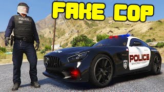 Fake Cop Robs People In GTA 5 RP [upl. by Dronski]