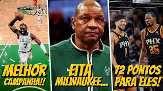 EITA Milwaukee Bucks  Celtics garante MELHOR campanha  KD e Booker DESTROEM o Cavs  Rodada NBA [upl. by Eejan89]