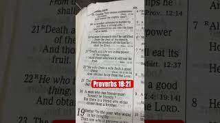 Proverbs 1821 biblescriptures bibleverseofthedayenglish proverbs [upl. by Ursala]