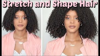 How to Stretch Natural Hair in Minutes  No Heat No Shrinkage [upl. by Alegnaoj85]