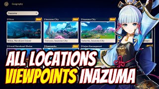 Viewpoints Inazuma all Locations  Genshin Impact 20 [upl. by Rannug641]