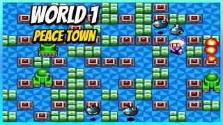 Super Bomberman  World 1 Peace Town PC SNES9X 4K 60fps  No Commentary [upl. by Antoni]