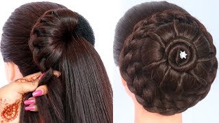 8 easy juda hairstyles for gown lehenga amp saree  new hairstyle for girls  trending hairstyles [upl. by Xavier413]