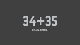 Ariana Grande  3435 Lyrics [upl. by Sihtam200]