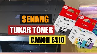 Cara tukar INK printer CANON E410 [upl. by Angelle585]